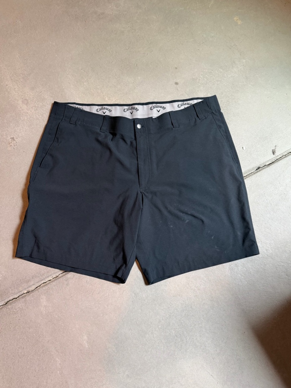 Callaway Men's Black Performance Flat Front Golf Shorts